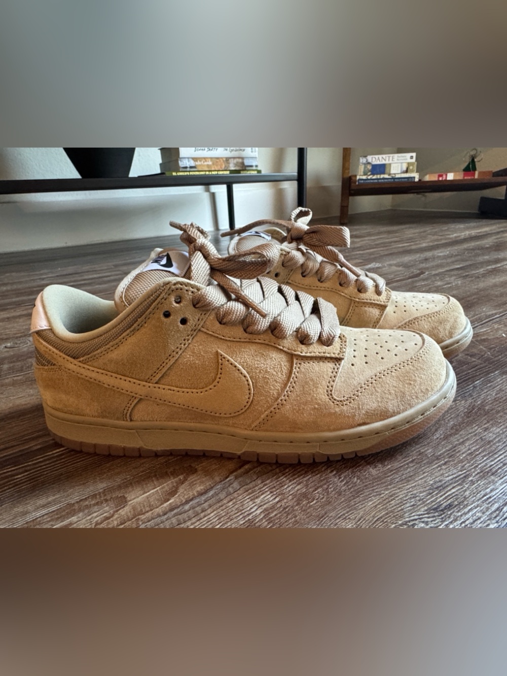 Nike Tan Suede Low-Top Sneakers